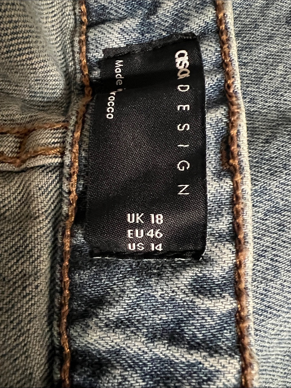 ASOS Long Light Blue Jean Skirt Size 14 - Picture 4 of 5